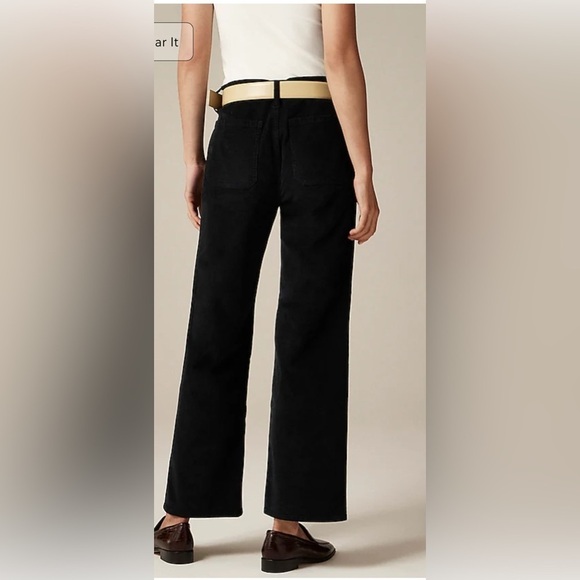 NEW J.Crew Black Sailor Slim Wide Stretch Corduroy Classic Preppy Pants Size 25P - Picture 8 of 11